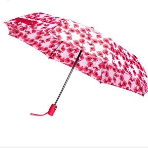 Catherine Malandrino Red Floral Poppy Umbrella